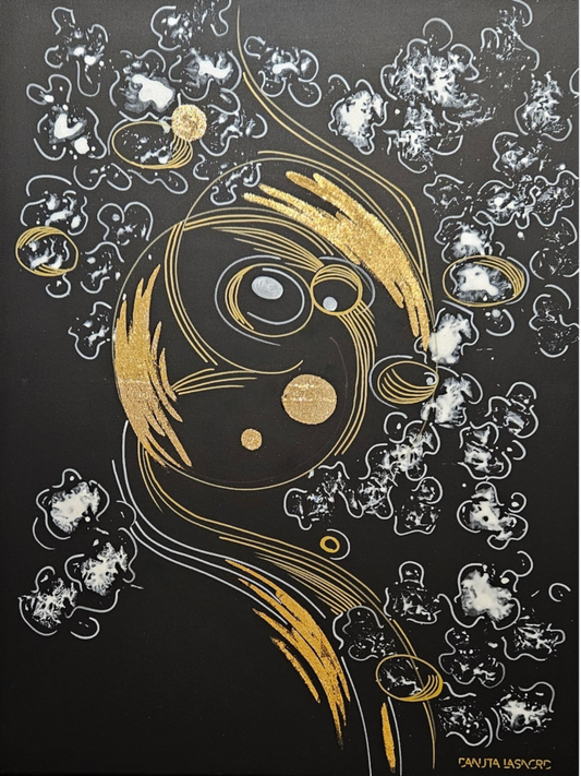 Abstraktne maal "Oliiv Õli" (Popeye the Sailor) Danuta Lasnord art