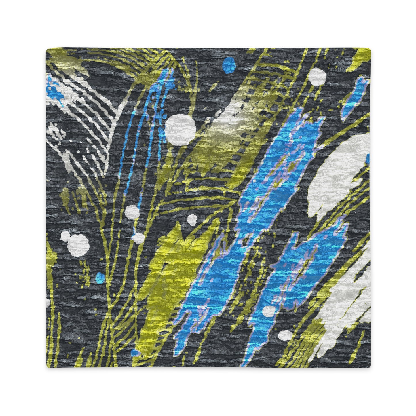 A colorful geometric patterned premium pillow case. Designer Nordic design pillowcase